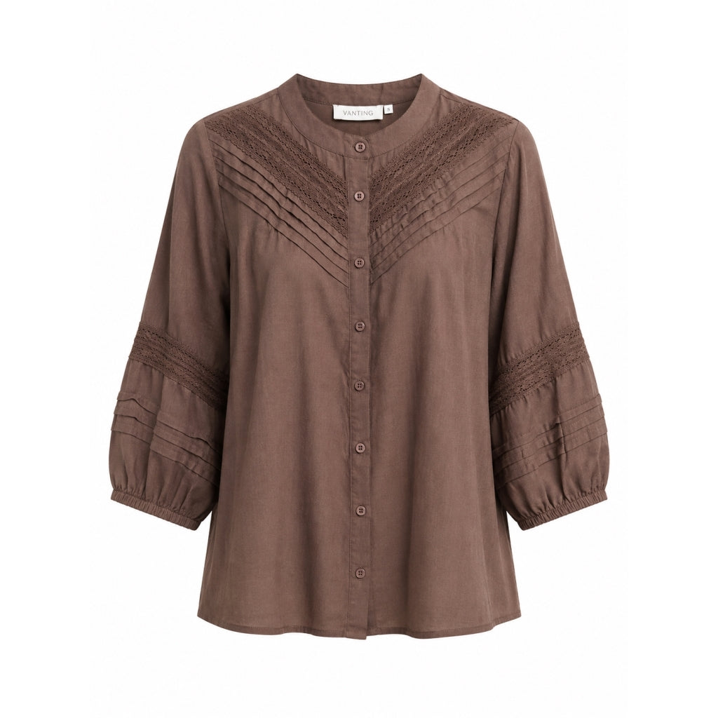 Vanting bluse 9922 – Brown
