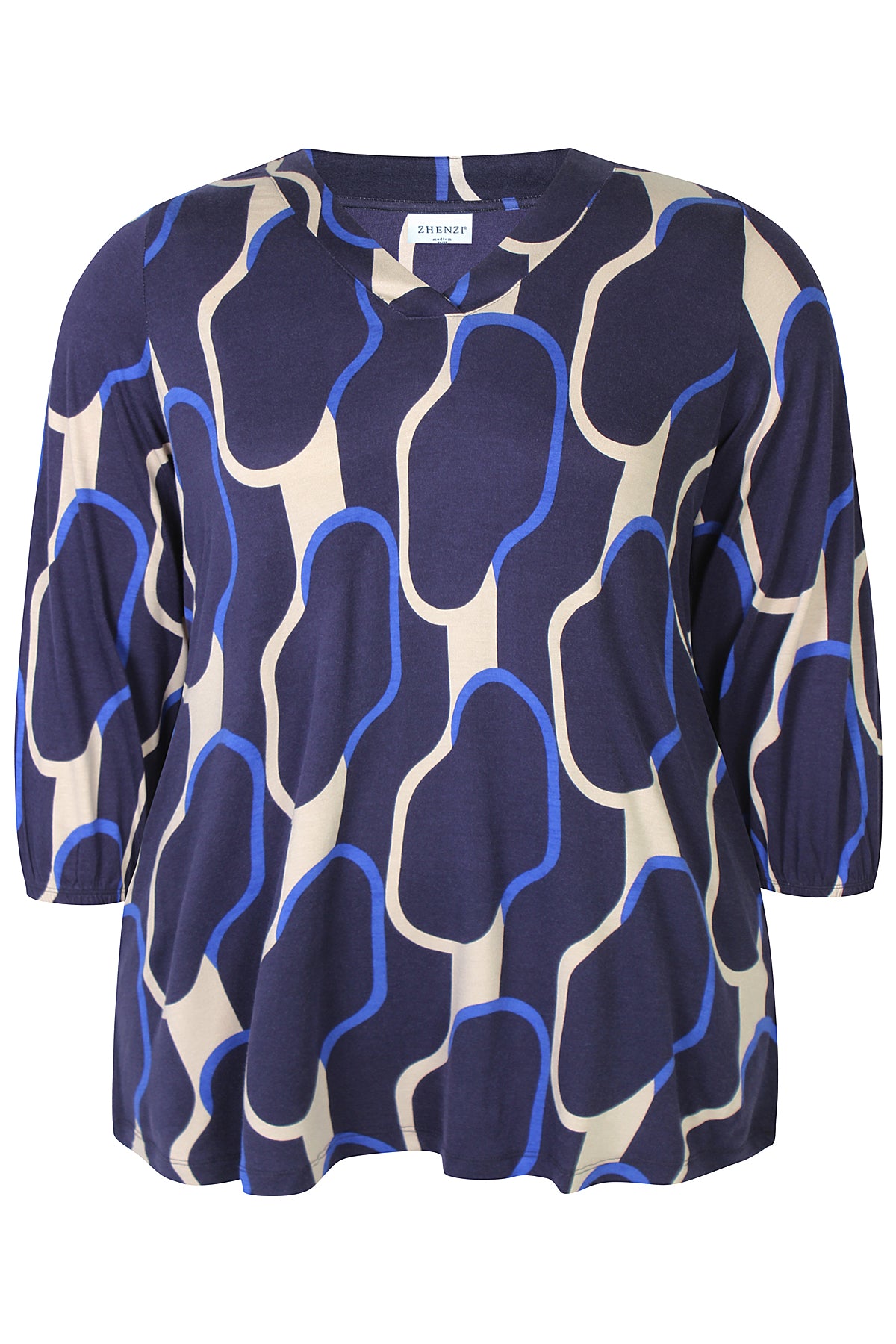 Zhenzi bluse ZH-Sylva 1432 blå kombi
