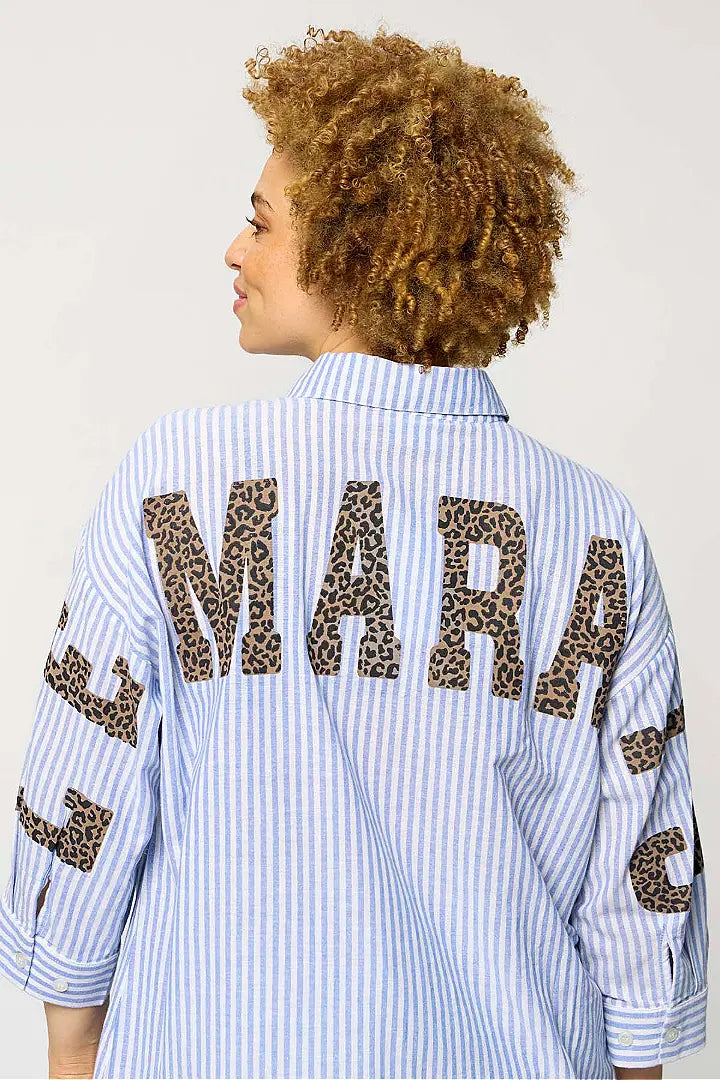 Zhenzi Skjorte tunika Mabel blå