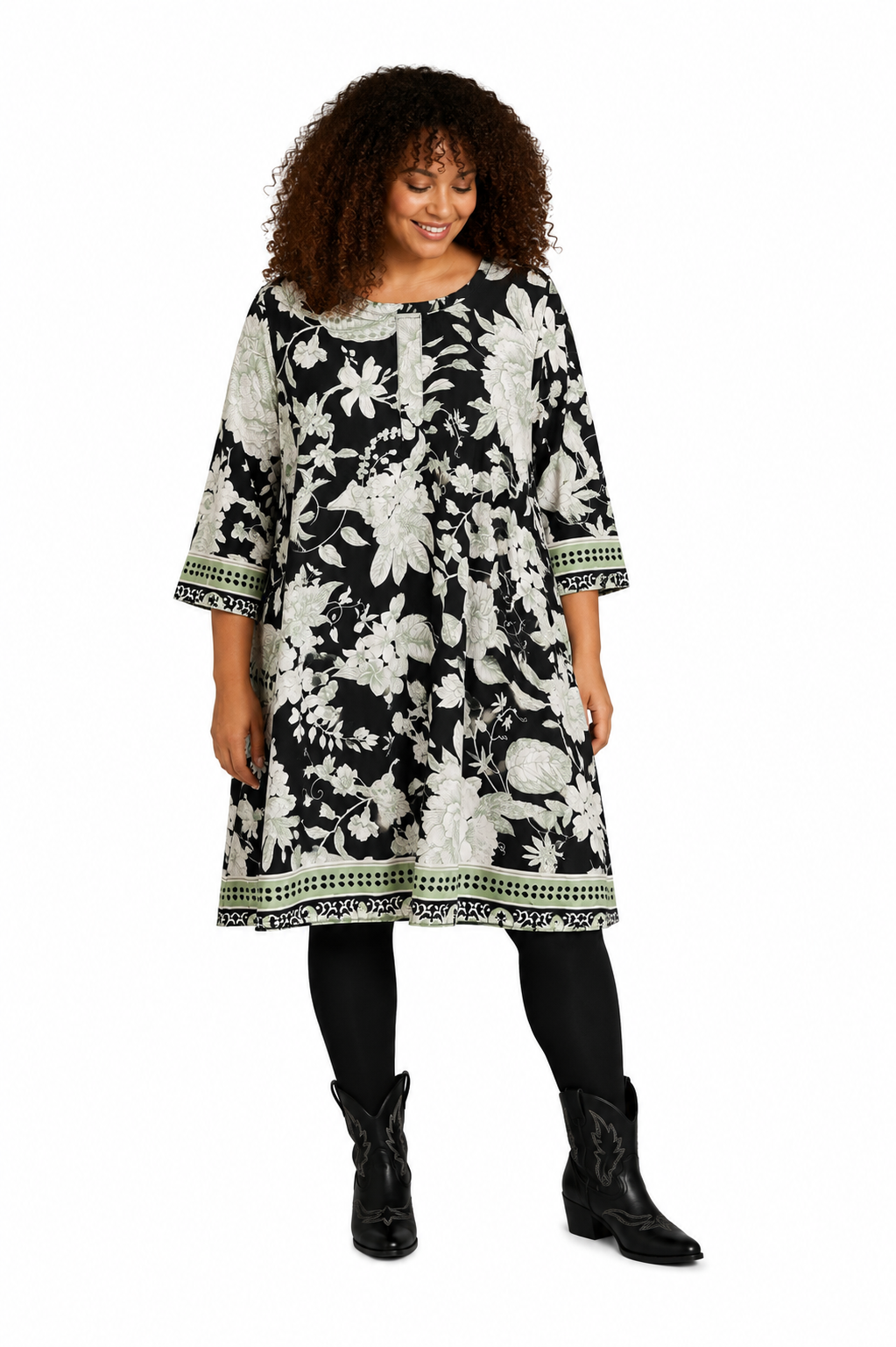 MAPEO print dress 318 grøn kombi