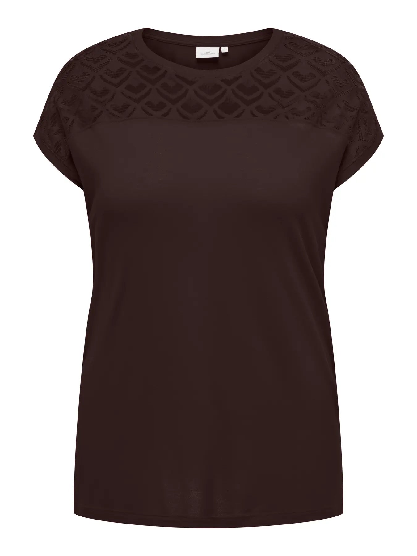 Only Carmakoma t-shirt Carflake Brun