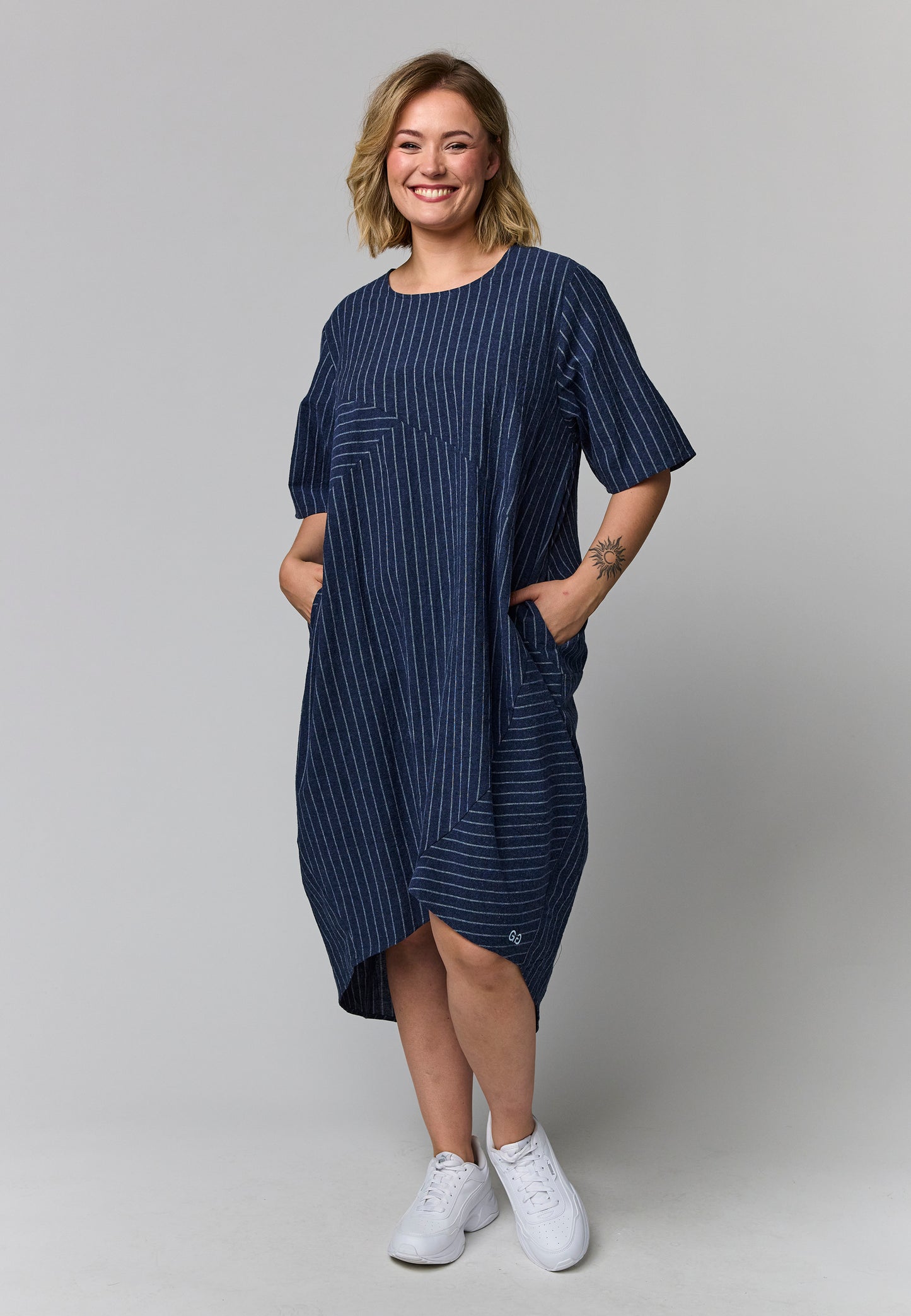 Gozzip kjole GTovea navy/hvid kombi