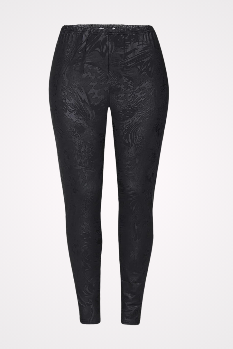 MAPEO Leggings i fed læderlook print Freda map098