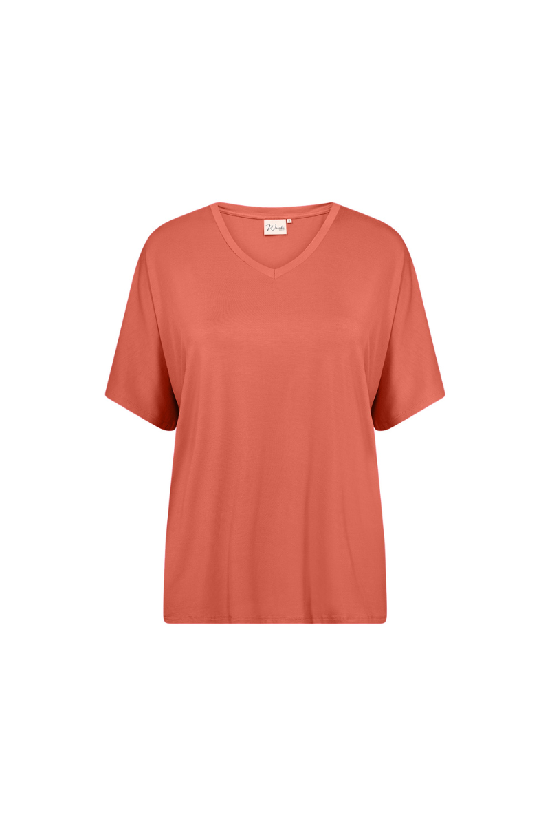 Wasabi t-shirt Wa-Stella 3 rustrød