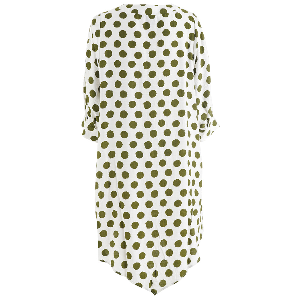 Studio tunika SJuline hvid/grøn kombi