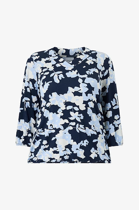 zhenzi bluse 3/4 Zh-sylva 1172 blå