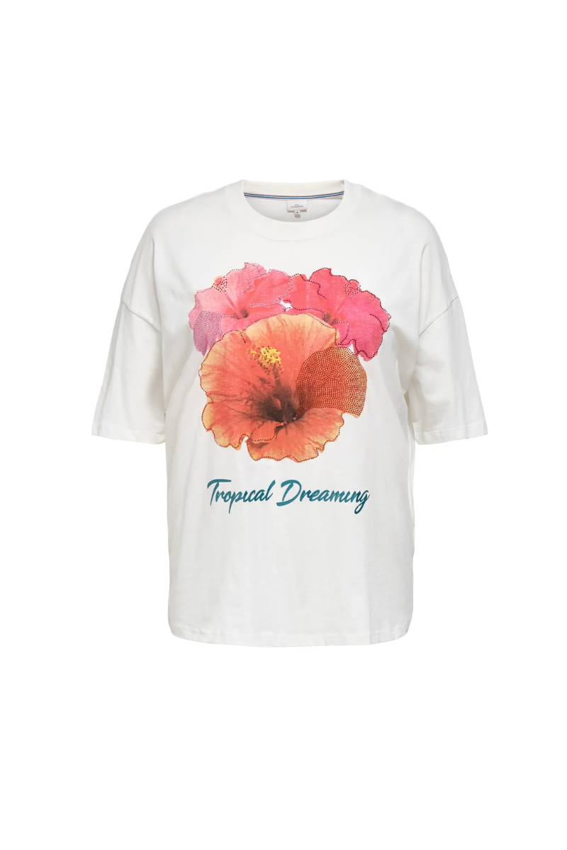 only carmakoma t-shirt carkourtney hvid kombi
