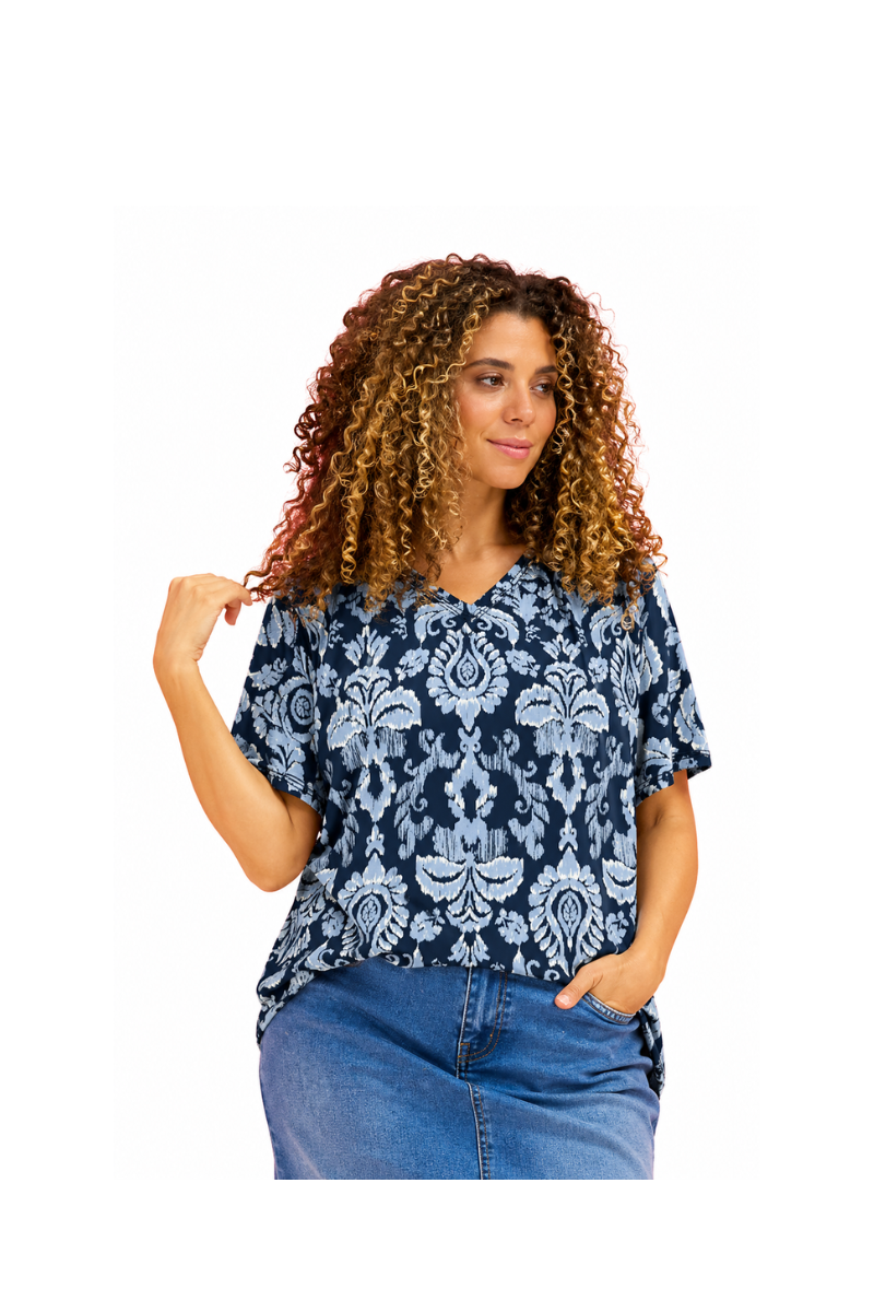 zhenzi bluse Sylva 1357 blå