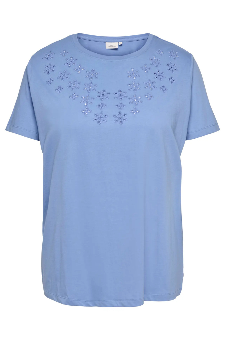 Only Carmakoma t-shirt carsally s/s o-nck tee jrs bkå