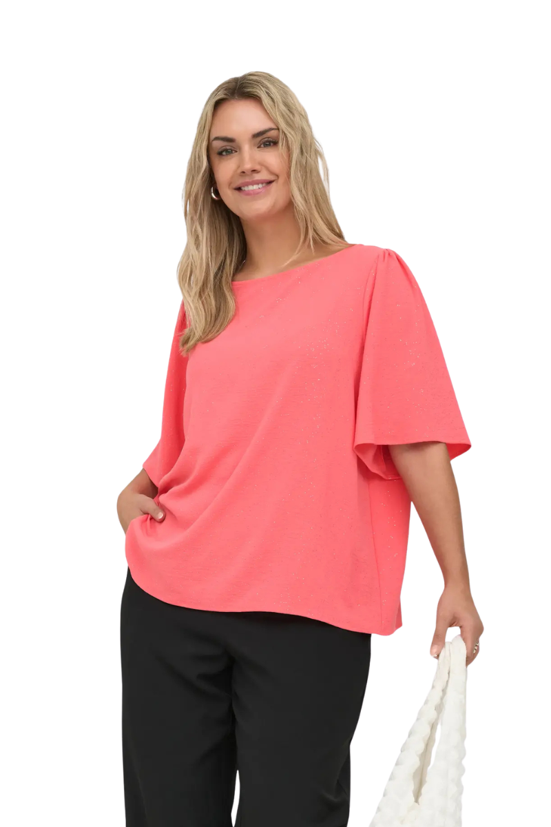 only carmakoma bluse carjosee metta 2/4 koral