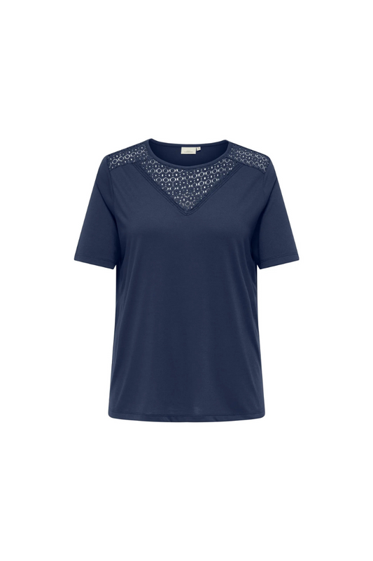 Only Carmakoma tshirt Carjulia blå