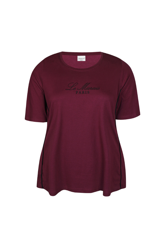 Zhenzi t-shirt Zh-Saee 1005 rødviolet