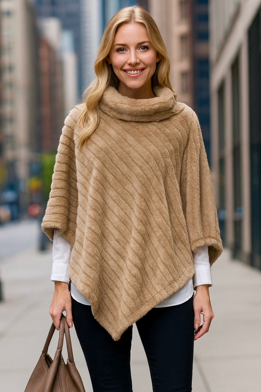 vanting poncho pels sbrun