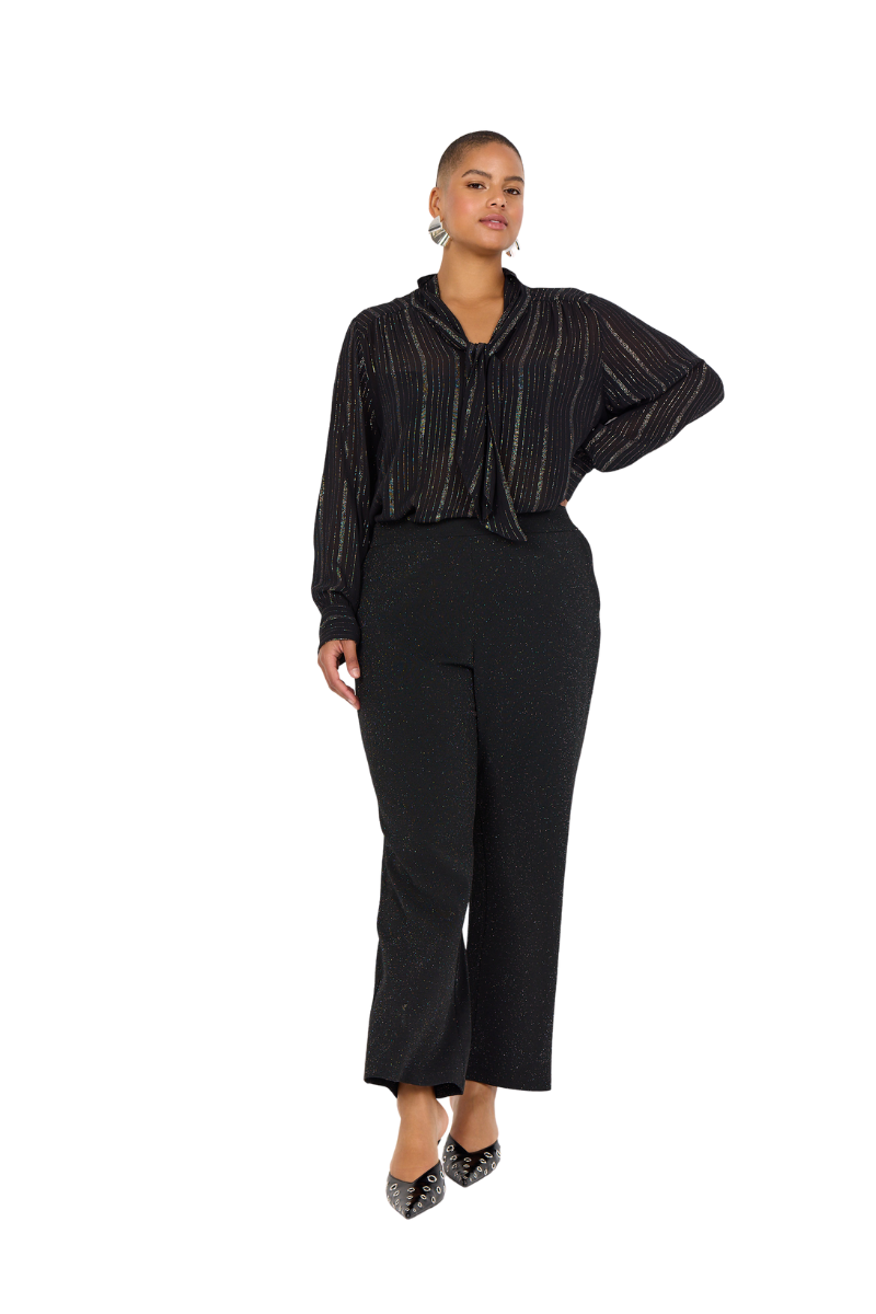 Wasabi bukser wa-sanja 5 sort/sølv kombi