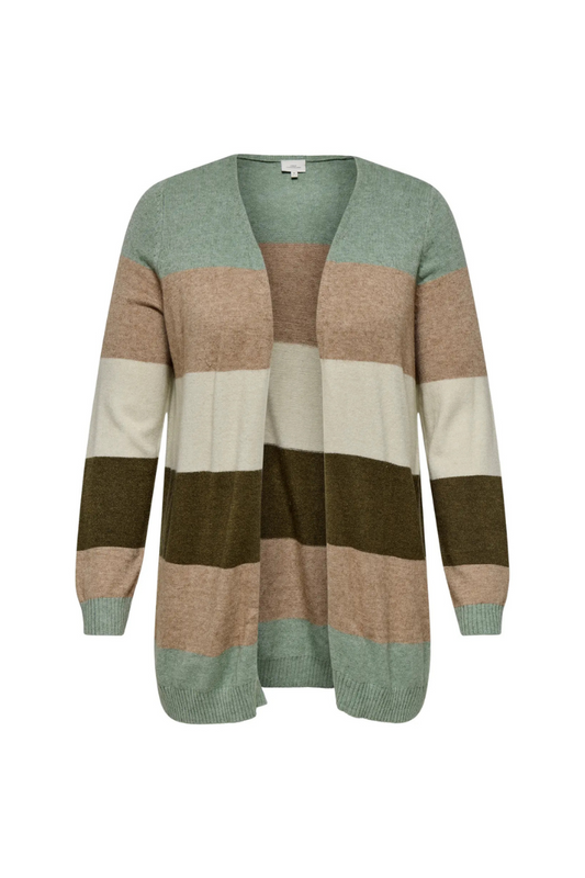 Only Carmakoma strik cardigan Caresly grøn kombi