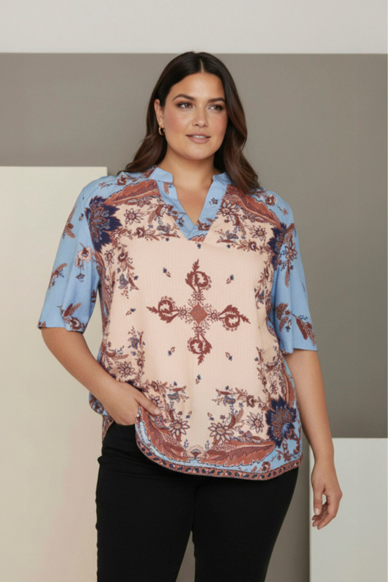 cassiopeia bluse ebinette blå kombi