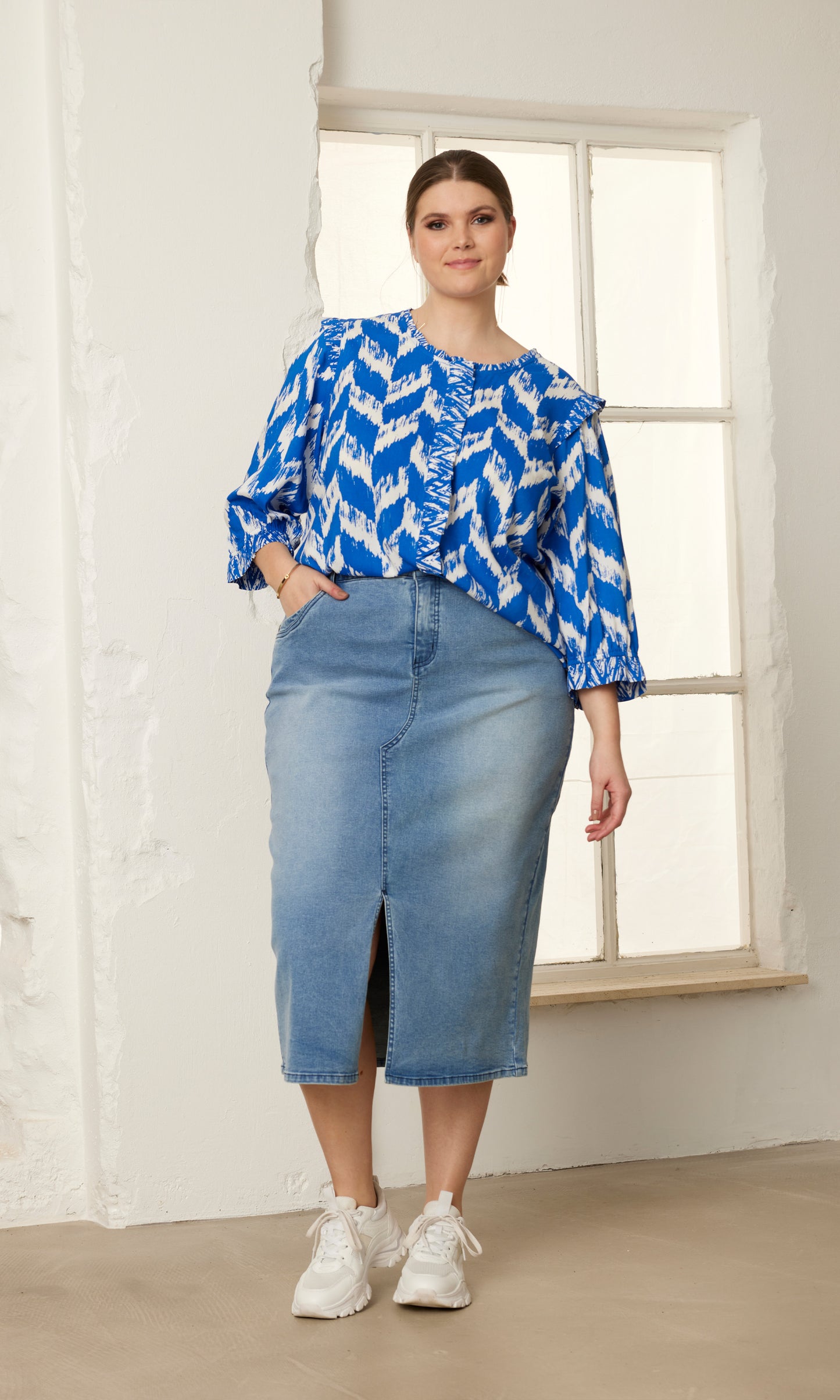 zhenzi denim nederdel fay