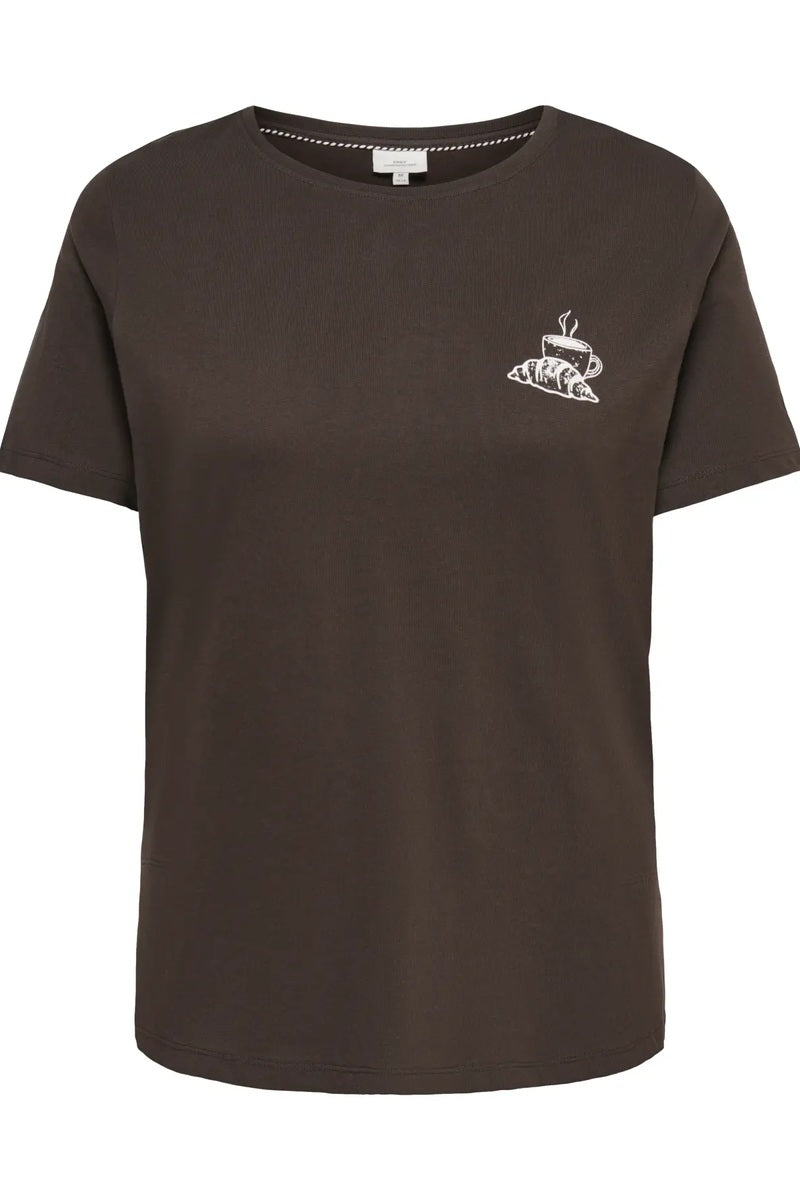 Only Carmakoma T-shirt Carmornings – Coffee Bean
