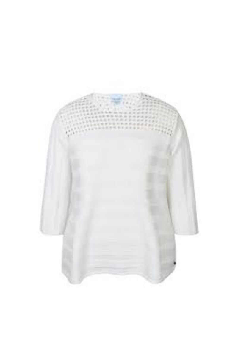 zhenzi strik bluse Capri hvid