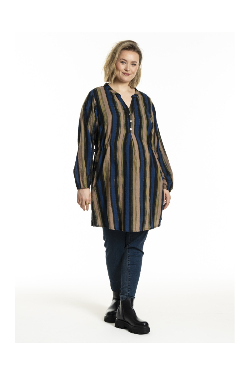 Gozzip shirt tunika GJohanne shirt tunic grøn kombi