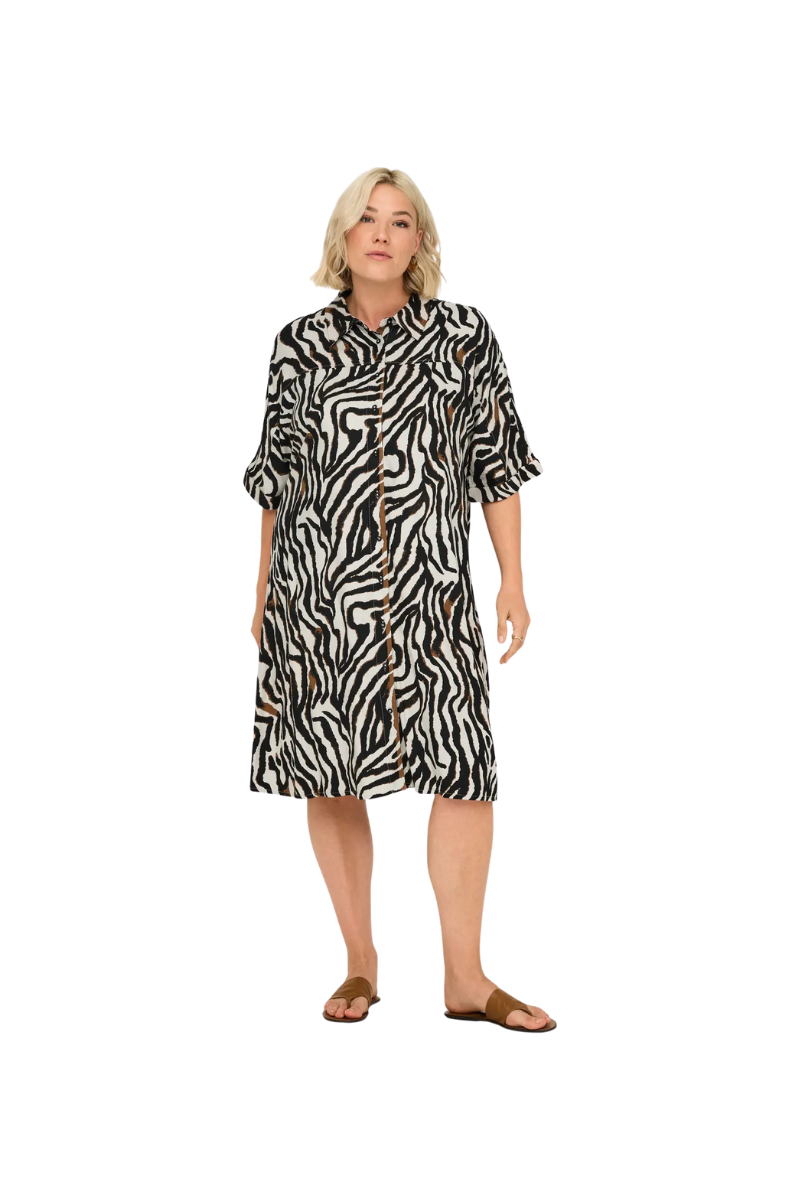 kjole only carmakoma zebra