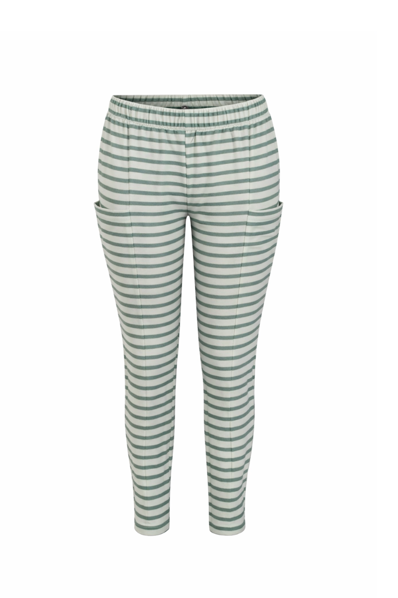 Mapeo leggins med lomme lang strib blå/grøn