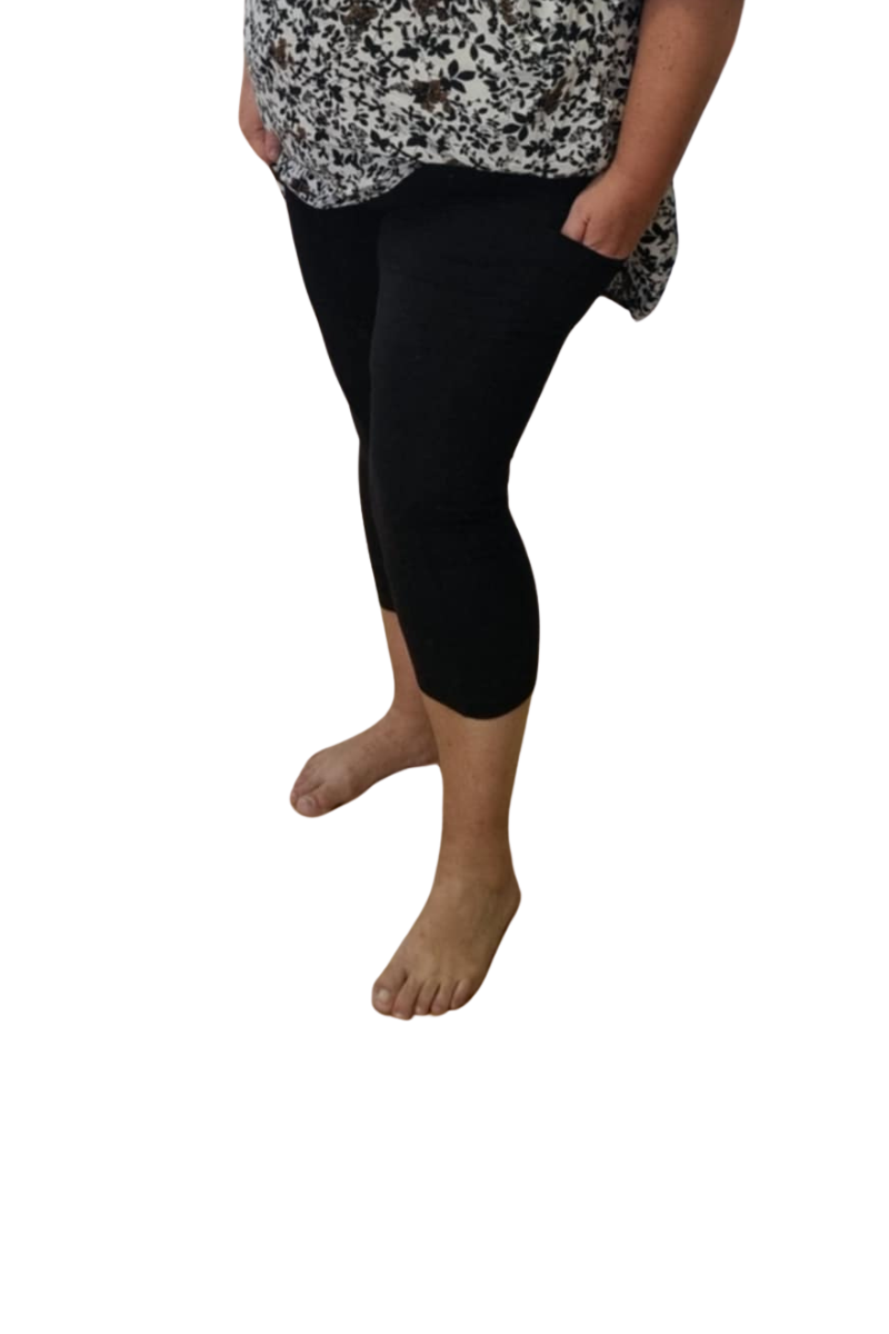 sort leggins med lomme