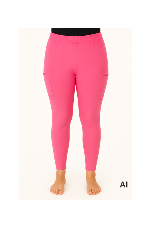 Mapeo leggings med lomme lang pink