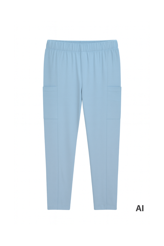 Mapeo leggings med lomme lang støvblå