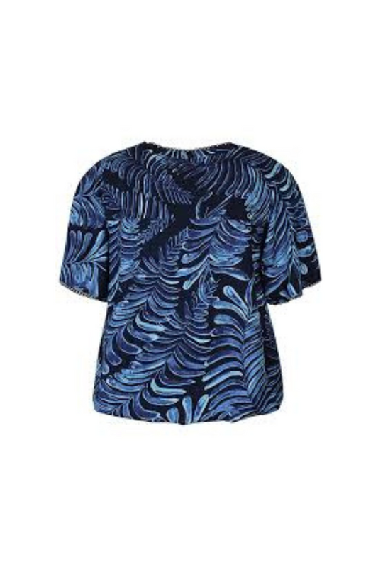 zhenzi bluse Zh-Macy 834 blå kombi