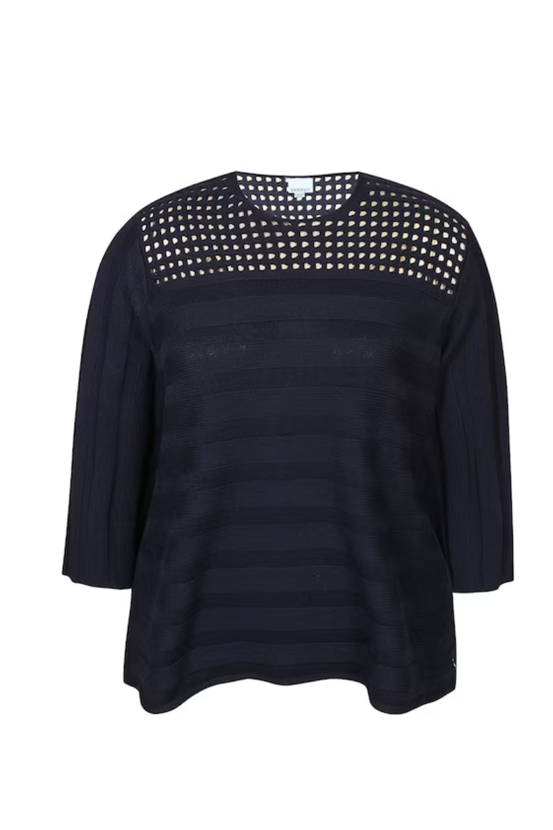 zhenzi strik bluse Capri navy