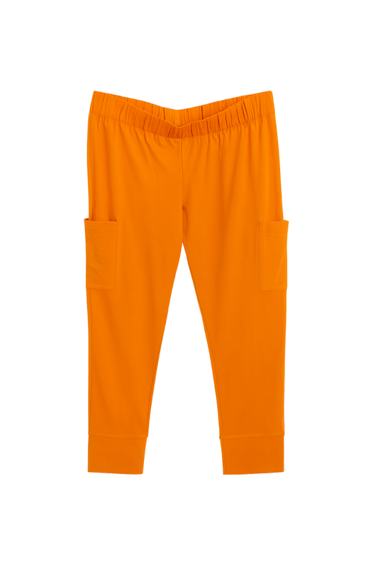 Mapeo leggings med lomme lang orange