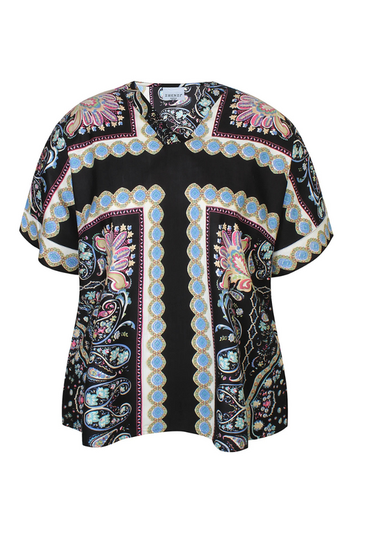 zhenzi bluse ZH-Tami 1089 sort kombi