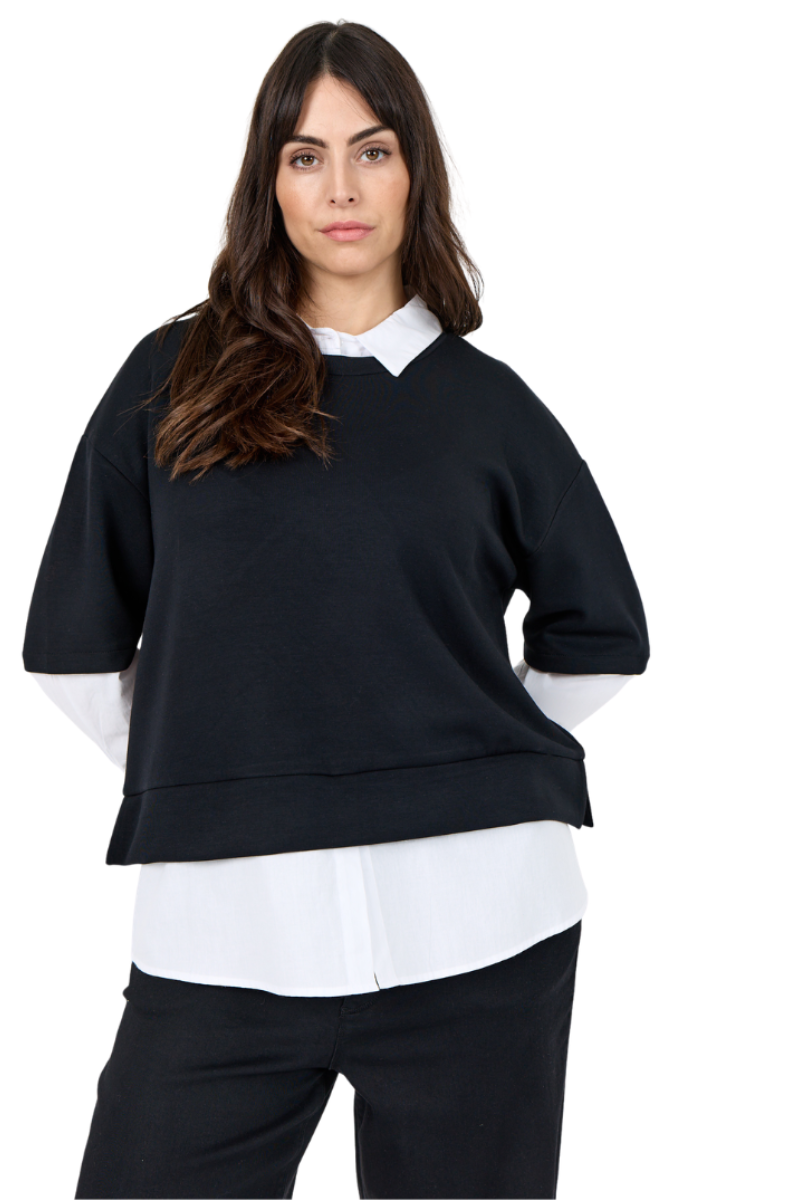 Wasabi sweatshirt bluse WA-SABINA 114 – sort