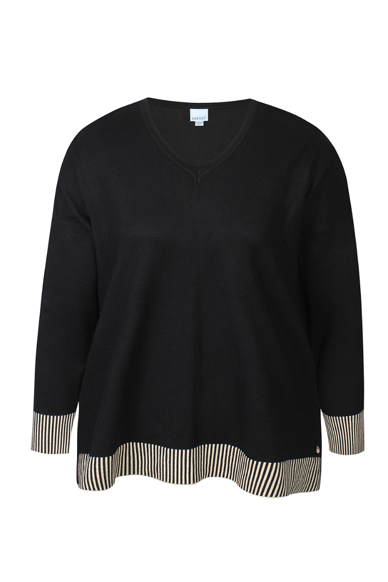 Zhenzi strik bluse ZH-Kogle 1420-sort