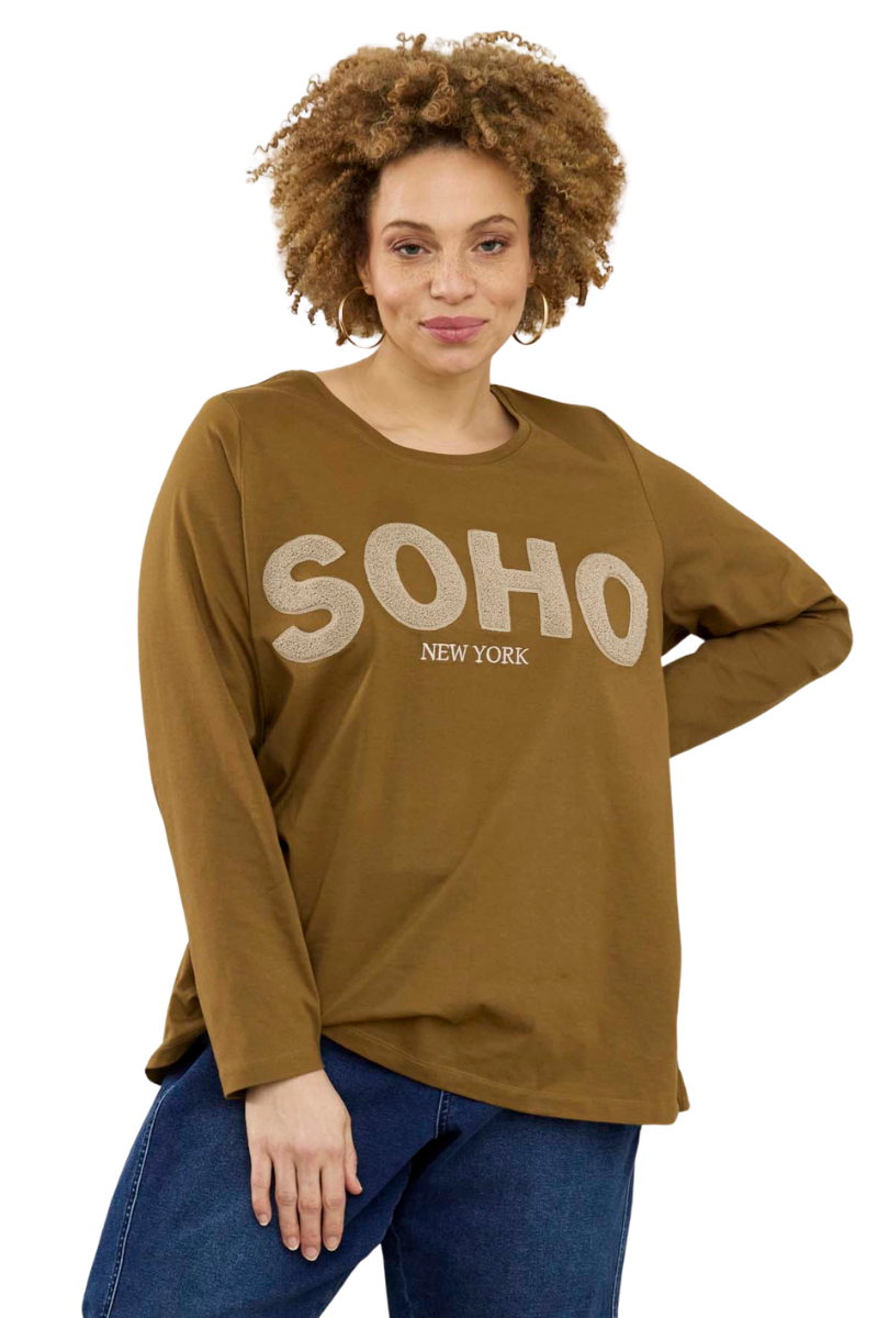 Zhenzi t-shirt Zh-Lesli 1504 olive