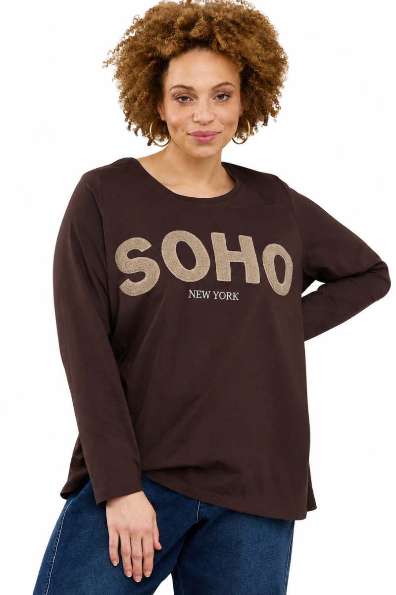 Zhenzi t-shirt Zh-Lesli 1504 brun