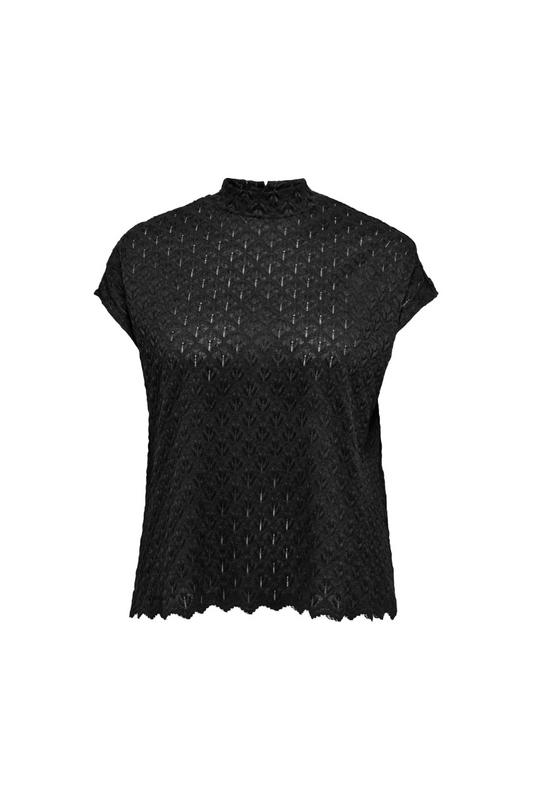 Only Carmakoma capsleeve bluse Caraubrey sort