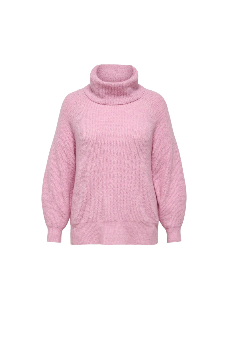 only carmakoma strik bluse rosa