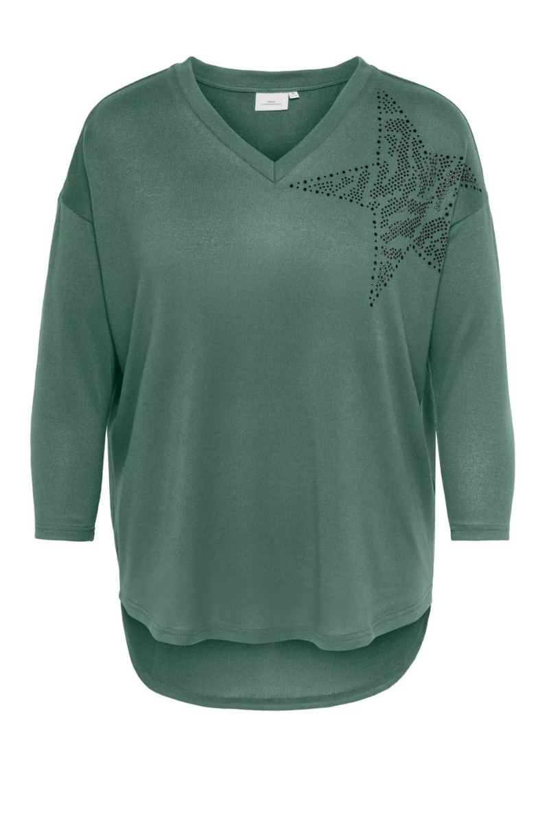 Only Carmakoma strikbluse CARalba army