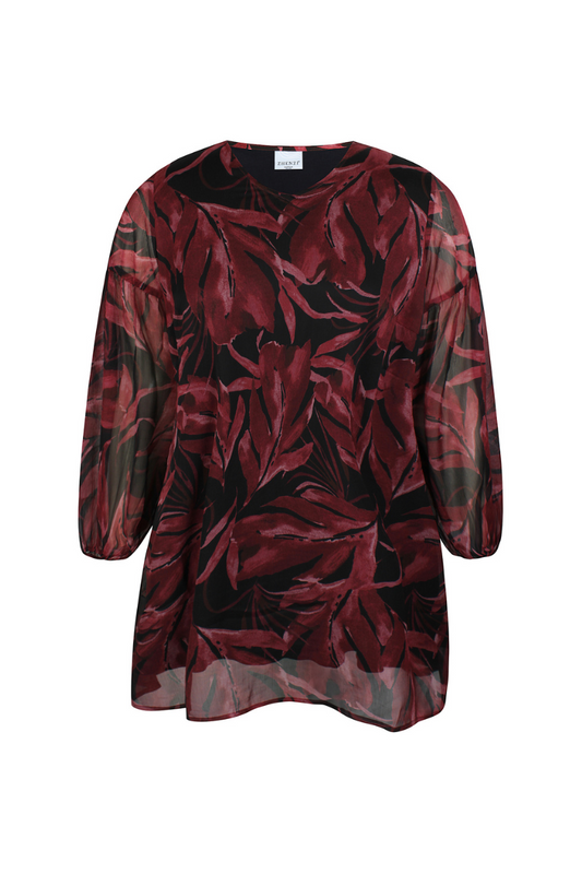 zhenzi tunika zh-seya 1043 burgendy rød