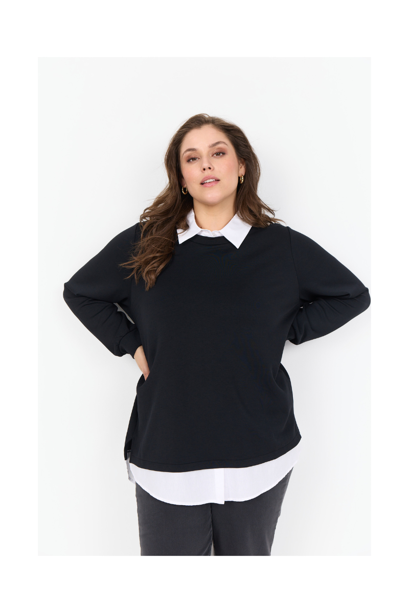 Wasabi skjorte sweater wa-sabina 69 sort
