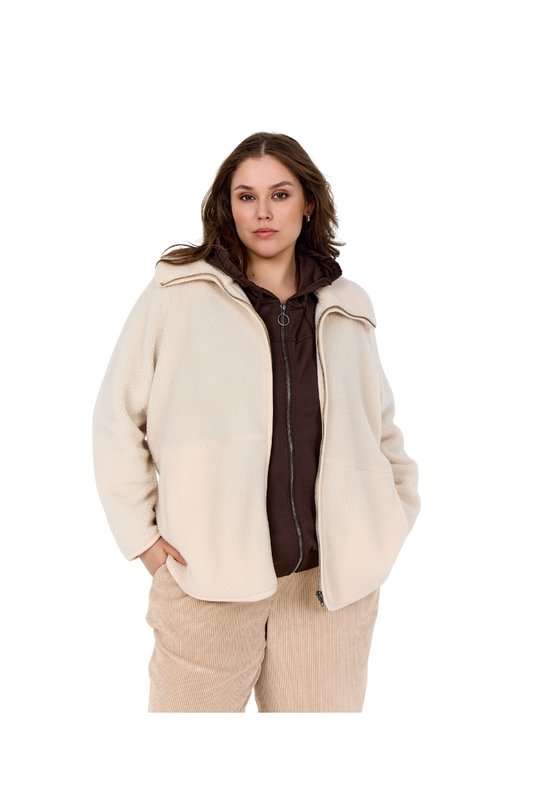 Wasabi plys jakke Wa-Nettie 2 naturhvid