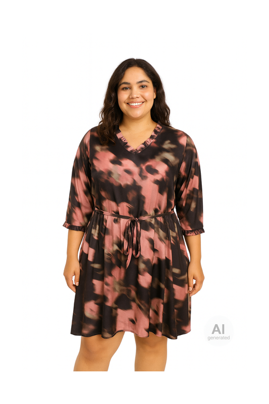 Zhenzi kjole Zh-Vera 1132 pink kombi