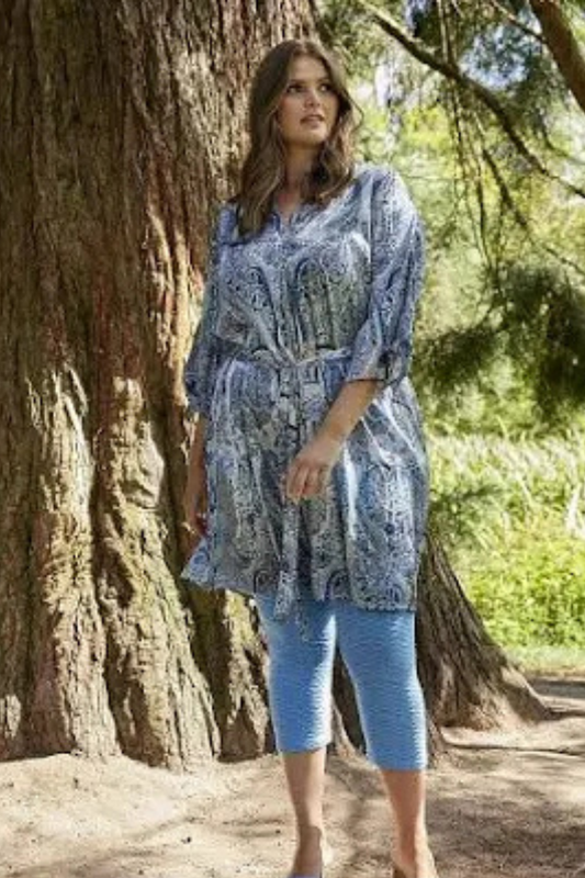 Zhenzi capri bukser 78 lyseblå