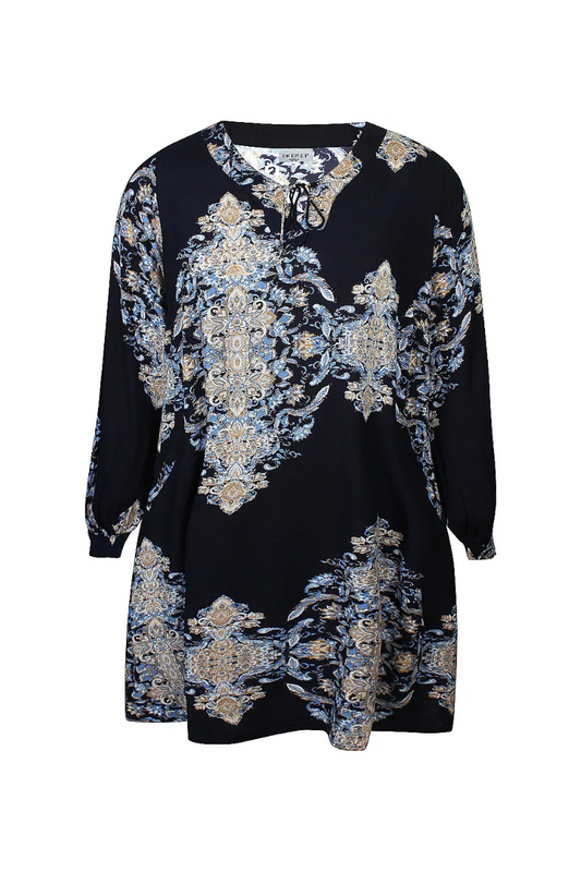 Zhenzi kjole Zh-Sila 1052 blå kombi