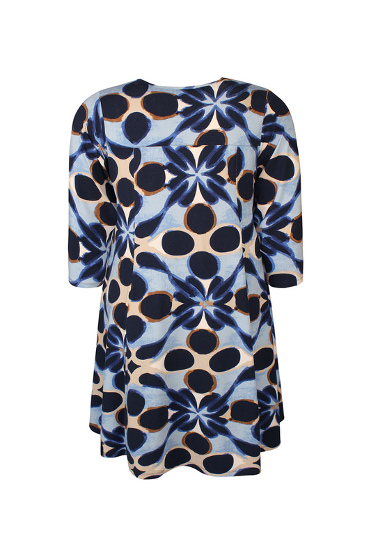 zhenzi kjole zh-octa 907 blå kombi