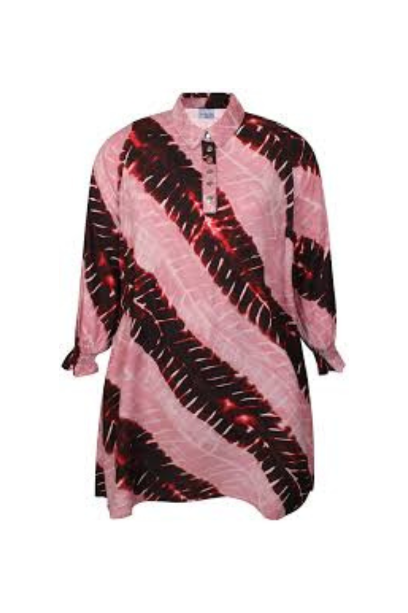 Zhenzi kjole zh-silk 1055 lyserød kombi