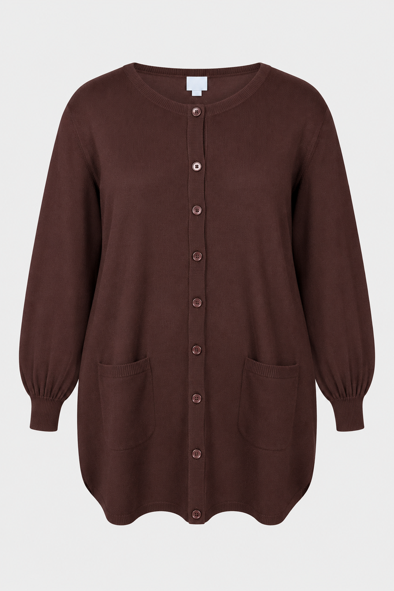 Zhenzi cardigan Kogle 1494 – Chokolade