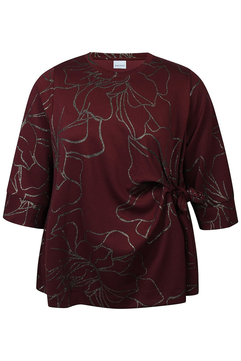 Zhenzi sweatbluse Mya 1593 – vinrød